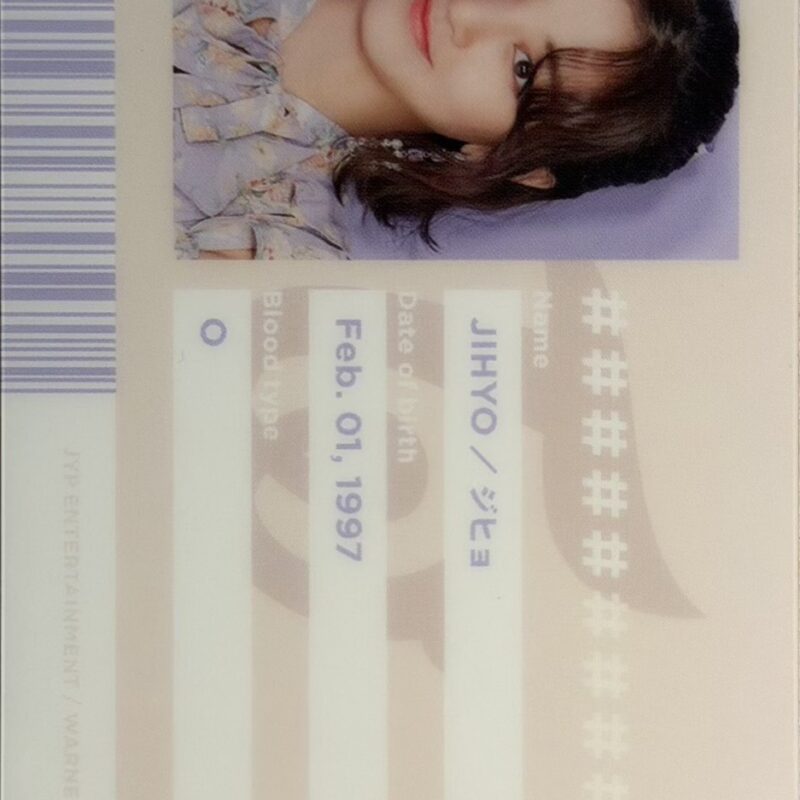 Twice Jihyo „2nd BEST ALBUM” id photocard