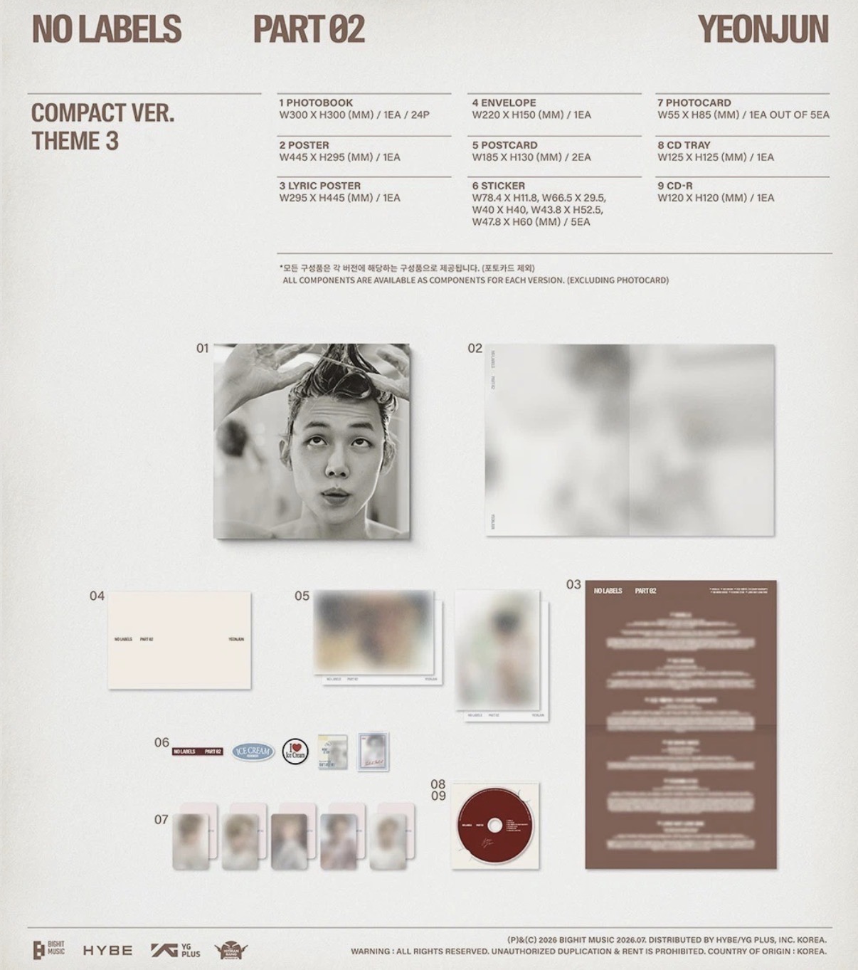 YEONJUN „NO LABELS” Album COMPACT VER. - obrazek 3