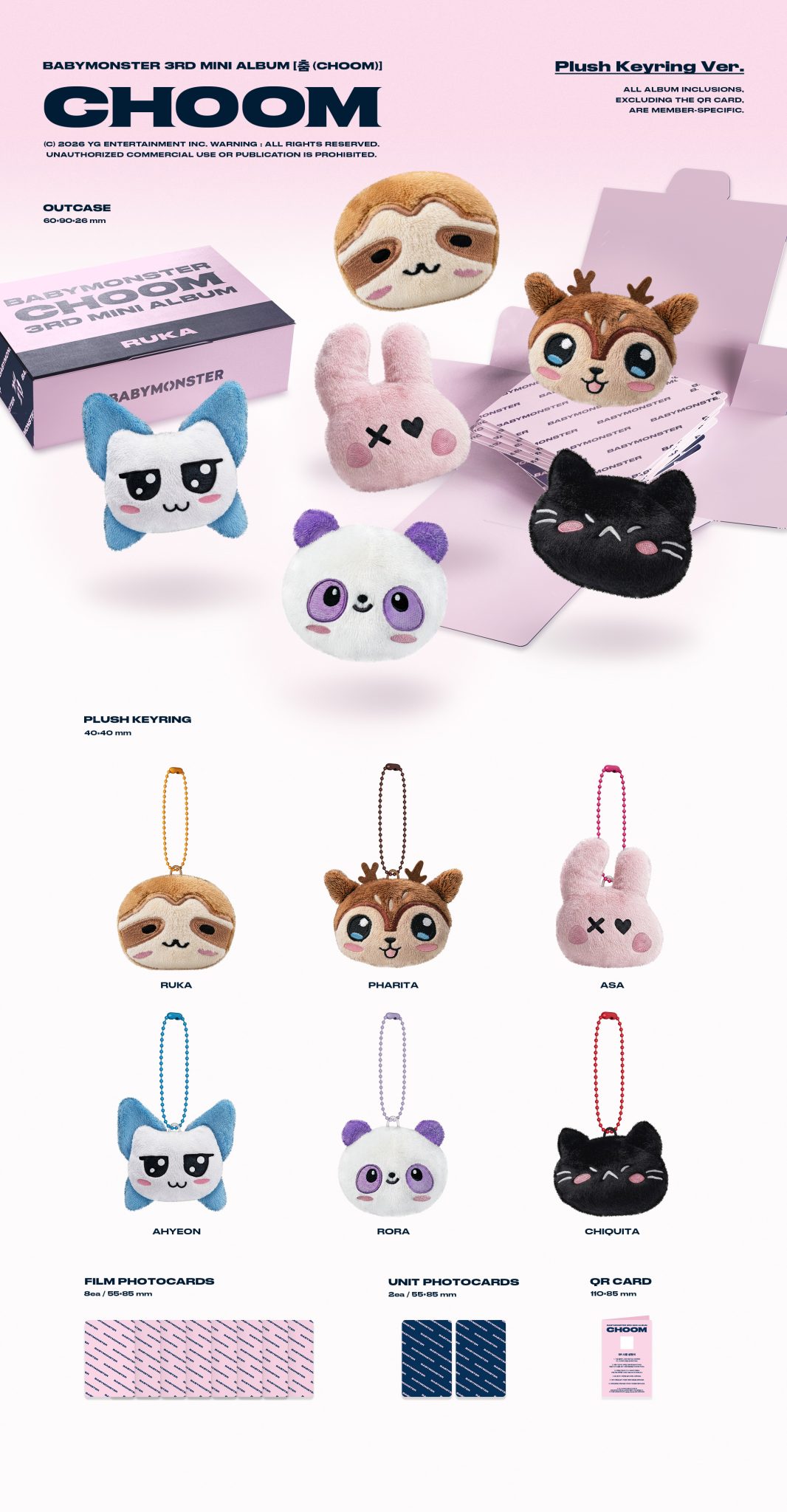 BABYMONSTER „CHOOM” Album KEYRING Ver. - obrazek 2